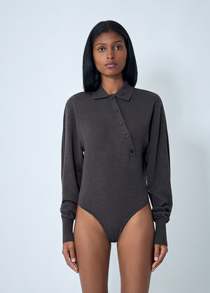 Jacquemus Le Body Tordu Merino Dark Brown jac0262017