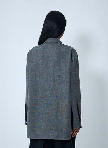 Bead Embellished Wool Shirt Jil Sander Bead Embellished Wool Shirt Grey jil0262020