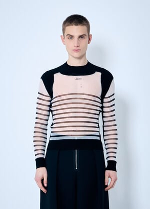 Jean Paul Gaultier Marniniere Mesh And Knit Top White jpg0159004