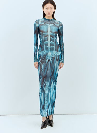 에코르슈 메시 맥시 원피스 Jean Paul Gaultier 에코르슈 메시 맥시 원피스 블루 jpg0258009