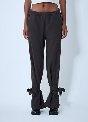 JW Anderson Tied Bow Track Pants Dark Brown jwa0261005