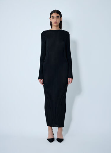 Khaite Sigrid Wool Maxi Dress Black kha0261004