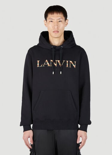 플리스 로고 후드 스웨트셔츠 Lanvin 플리스 로고 후드 스웨트셔츠 블랙 lnv0151004