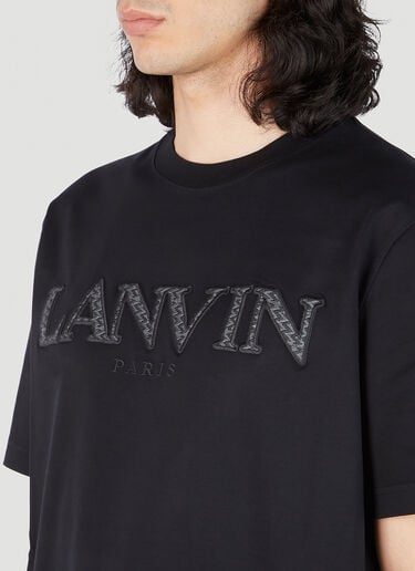 자수 로고 티셔츠 Lanvin 자수 로고 티셔츠 블랙 lnv0151011