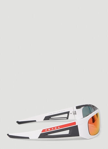 Prada Linea Rossa 包边太阳镜 白色 lpl0151001