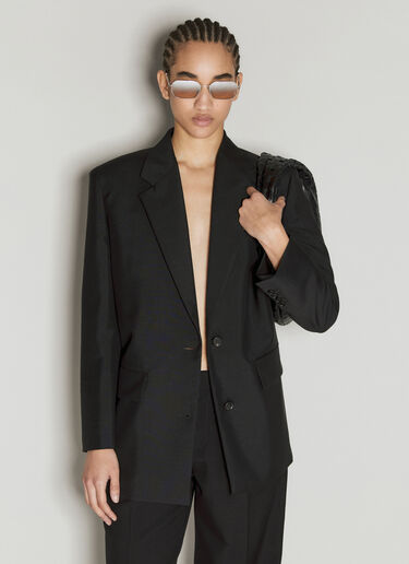 Prada 徽标铭牌太阳镜 银色 lpr0255005