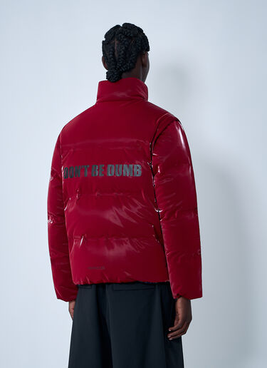 Moncler x A$AP ROCKY Reversible Throttle Short Down Jacket Red map0162001