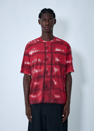 Moncler x A$AP ROCKY Logo Motif Contrast Print T-Shirt Red map0162009