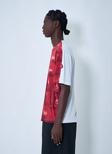 Logo Motif Contrast Print T-Shirt Moncler x A$AP ROCKY Logo Motif Contrast Print T-Shirt Red map0162009
