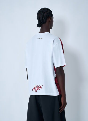 Logo Motif Contrast Print T-Shirt Moncler x A$AP ROCKY Logo Motif Contrast Print T-Shirt Red map0162009