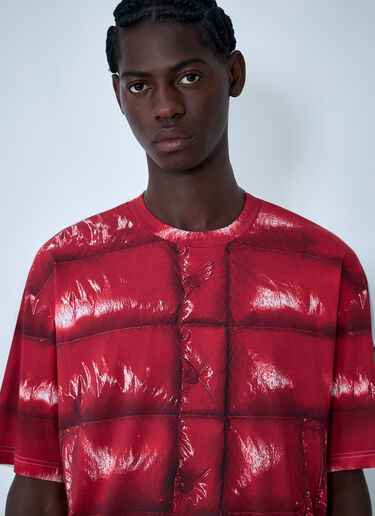Logo Motif Contrast Print T-Shirt Moncler x A$AP ROCKY Logo Motif Contrast Print T-Shirt Red map0162009