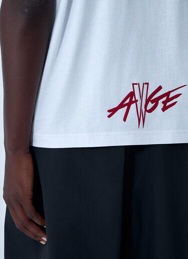 Moncler x A$AP ROCKY Logo Motif Contrast Print T-Shirt Red map0162009