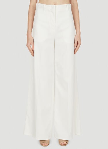 양 와이드 레그 팬츠 Max Mara 양 와이드 레그 팬츠 화이트 max0252001