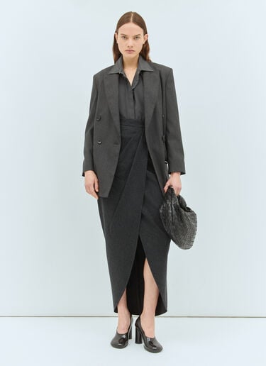 Wool Wrap Skirt Max Mara Wool Wrap Skirt Grey max0258032