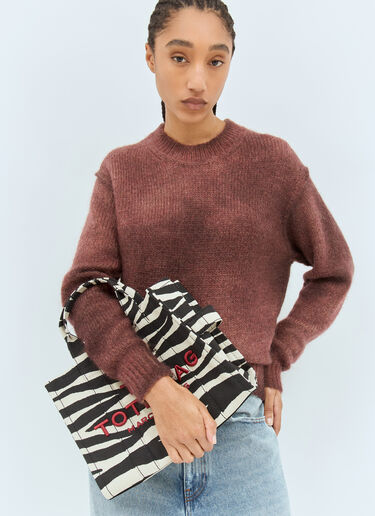 斑马帆布中号手提包 Marc Jacobs 斑马帆布中号手提包 黑色 mcj0258005
