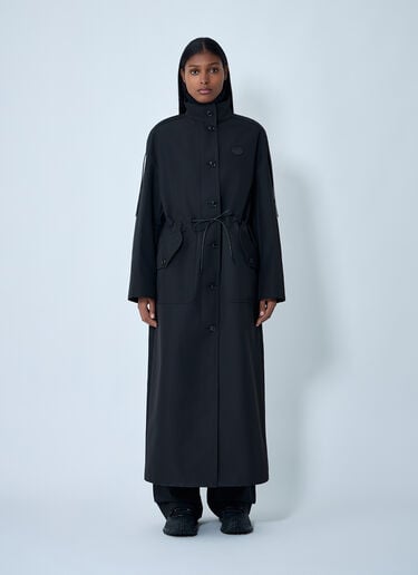 Moncler x EE72 by Edward Enninful Winifred Long Windbreaker Jacket Black mee0262003