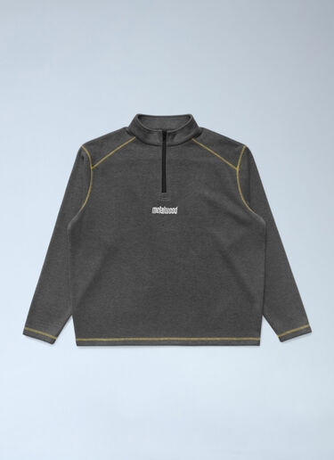 Contrast Panel Zip-Up Sweateshirt Metalwood Studios Contrast Panel Zip-Up Sweateshirt Black met0162007