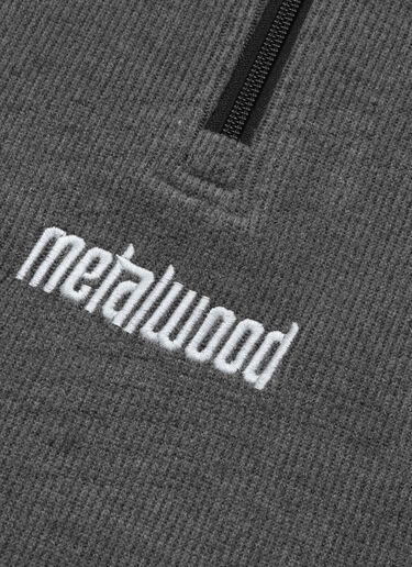 Metalwood Studios Contrast Panel Zip-Up Sweateshirt Black met0162007