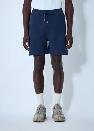 Moncler x Gilga Farm by Donald Glover Logo Patch Cotton Shorts Blue mgf0162005