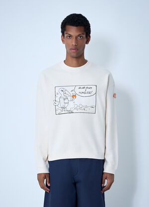 Moncler x Gilga Farm by Donald Glover 徽标图案运动衫 白色 mgf0162006