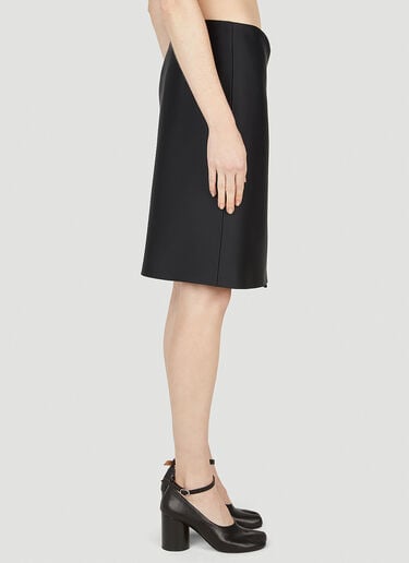 로우 웨이스트 로고 스커트 Miu Miu 로우 웨이스트 로고 스커트 블랙 miu0252011