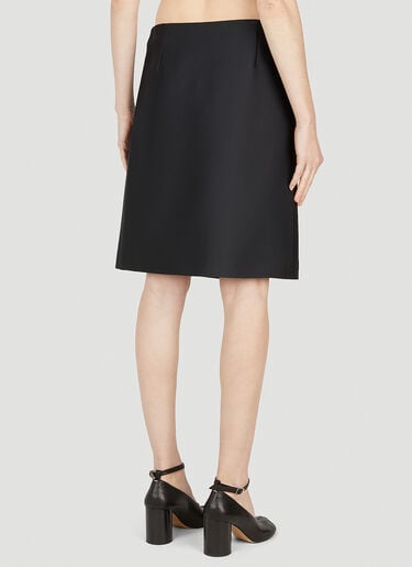 로우 웨이스트 로고 스커트 Miu Miu 로우 웨이스트 로고 스커트 블랙 miu0252011
