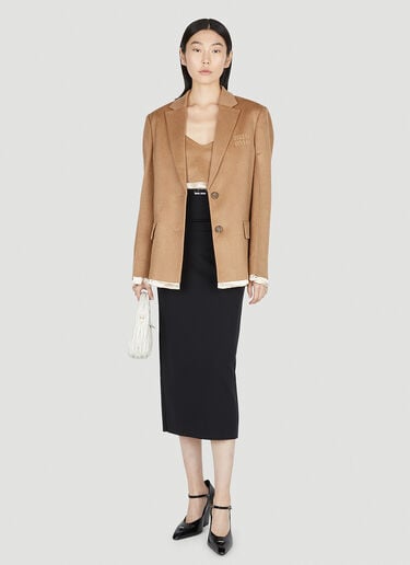 크롭 탑 Miu Miu 크롭 탑 카멜 miu0252015