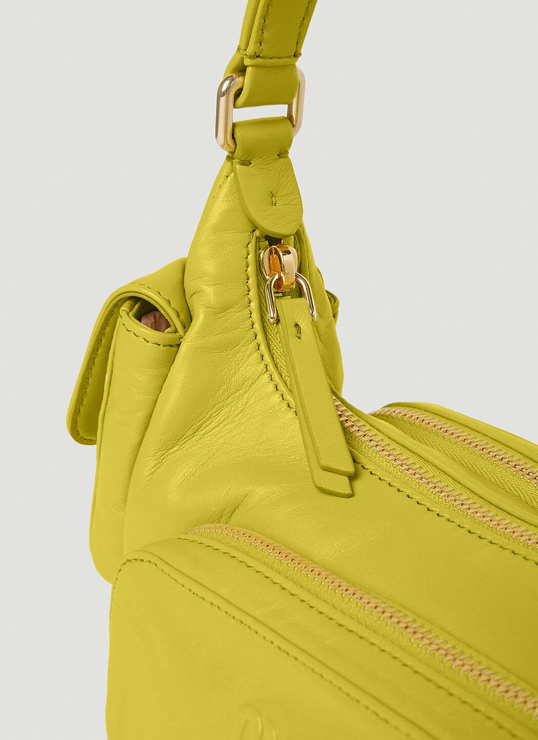 miu miu イエロー ショルダーバッグ Miu Miu Women's' Pocket Leather Shoulder Bag in Yellow | LN-CC®