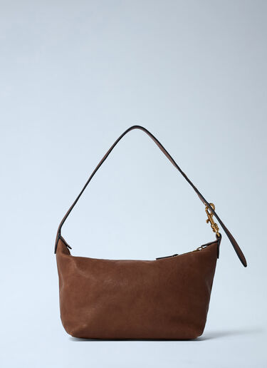 Leather Logo Motif Shoulder Bag Miu Miu Leather Logo Motif Shoulder Bag Brown miu0262002