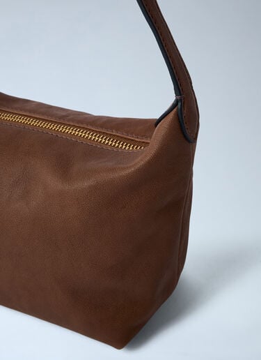 Leather Logo Motif Shoulder Bag Miu Miu Leather Logo Motif Shoulder Bag Brown miu0262002