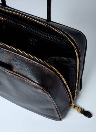 Miu Miu Beau Leather Handbag Brown miu0262113