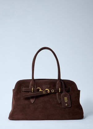 Miu Miu Aventure Suede Handbag Brown miu0262119