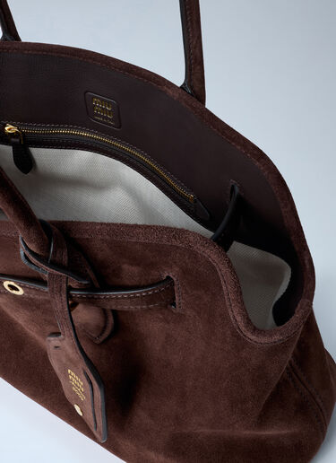 Miu Miu Aventure Suede Handbag Brown miu0262119