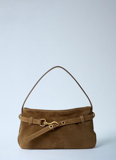Miu Miu Aventure Suede Handbag Green miu0263040