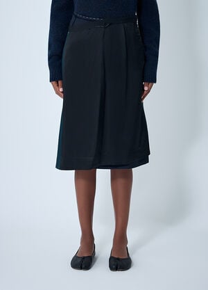 Maison Margiela Contrast Panel Midi Skirt Blue mla0261010