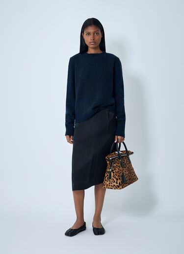 Maison Margiela Contrast Panel Midi Skirt Blue mla0261010