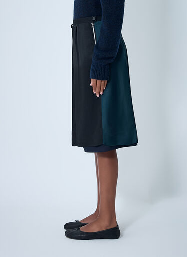 Maison Margiela Contrast Panel Midi Skirt Blue mla0261010