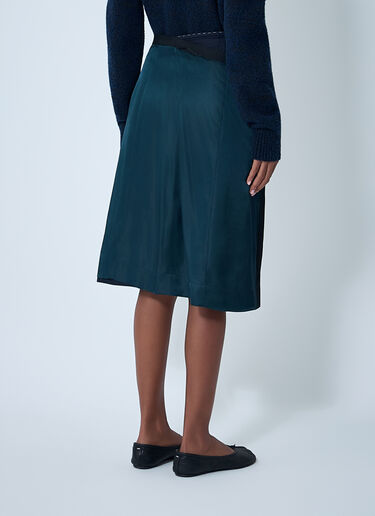 Maison Margiela Contrast Panel Midi Skirt Blue mla0261010