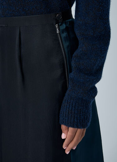 Maison Margiela Contrast Panel Midi Skirt Blue mla0261010