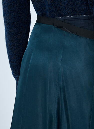 Maison Margiela Contrast Panel Midi Skirt Blue mla0261010