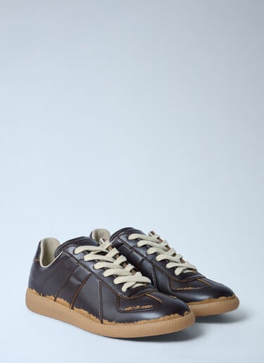 Maison Margiela 디스트레스트 Replica 스니커즈 다크 브라운 mla0261018