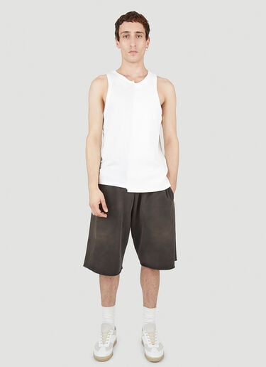 비대칭 탱크탑 MM6 Maison Margiela 비대칭 탱크탑 아이보리 mmm0151015