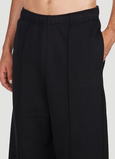 MM6 Maison Margiela 와이드 레그 트랙 팬츠 블랙 mmm0153008
