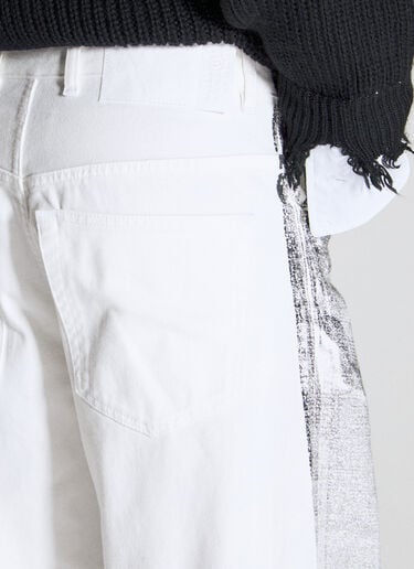 MM6 Maison Margiela 프린트 데님 진 그레이 mmm0154008