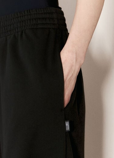 MM6 Maison Margiela 언브러시드 저지 트랙 팬츠 블랙 mmm0255008