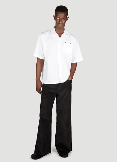 Bowling Logo Print Shirt Marni Bowling Logo Print Shirt White mni0153001