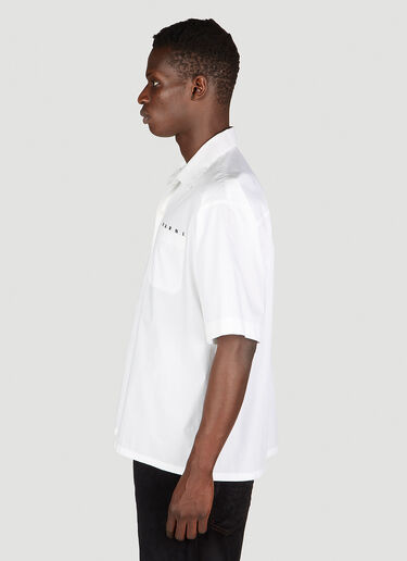 Marni Bowling Logo Print Shirt White mni0153001