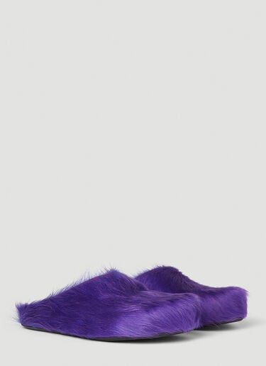 Marni Fussbett Sabot 毛绒穆勒鞋 紫 mni0154012