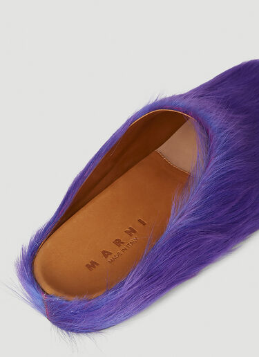 Marni Fussbett Sabot 毛绒穆勒鞋 紫 mni0154012