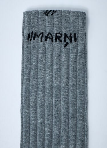 Logo Motif Socks Marni Logo Motif Socks Grey mni0261012
